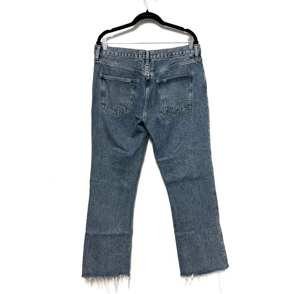 NWOT $198 AGOLDE Relaxed Boot Jeans - Frayed Hem Denim Organic Cotton Mid-Rise - Picture 6 of 11